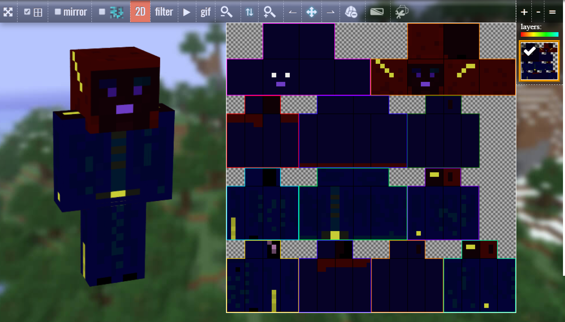 Minecraft Skin Editor 2D