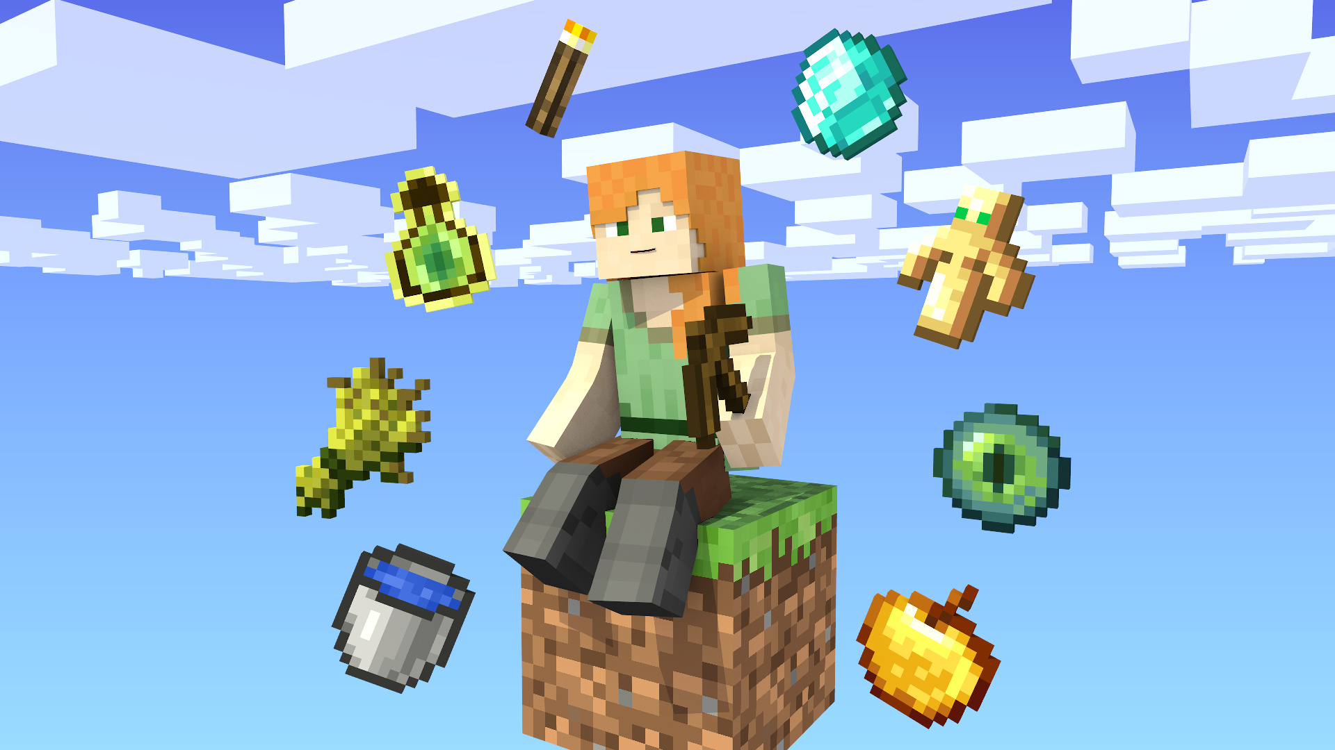 Skyblock One Block Alex - Wallpaper - Nova Skin